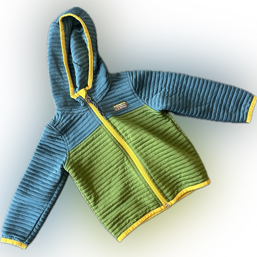 L.L. Bean Blue and Green Quilted Hoodie